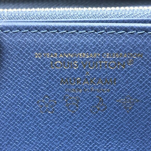 LOUIS VUITTON M23161 Murakami Takashi Monogram Denim Cherry Zippy Wallet - Picture 10 of 10
